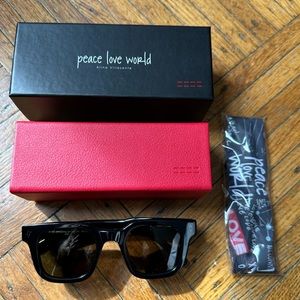 New! Peace Love World San Marino Sunglasses Black